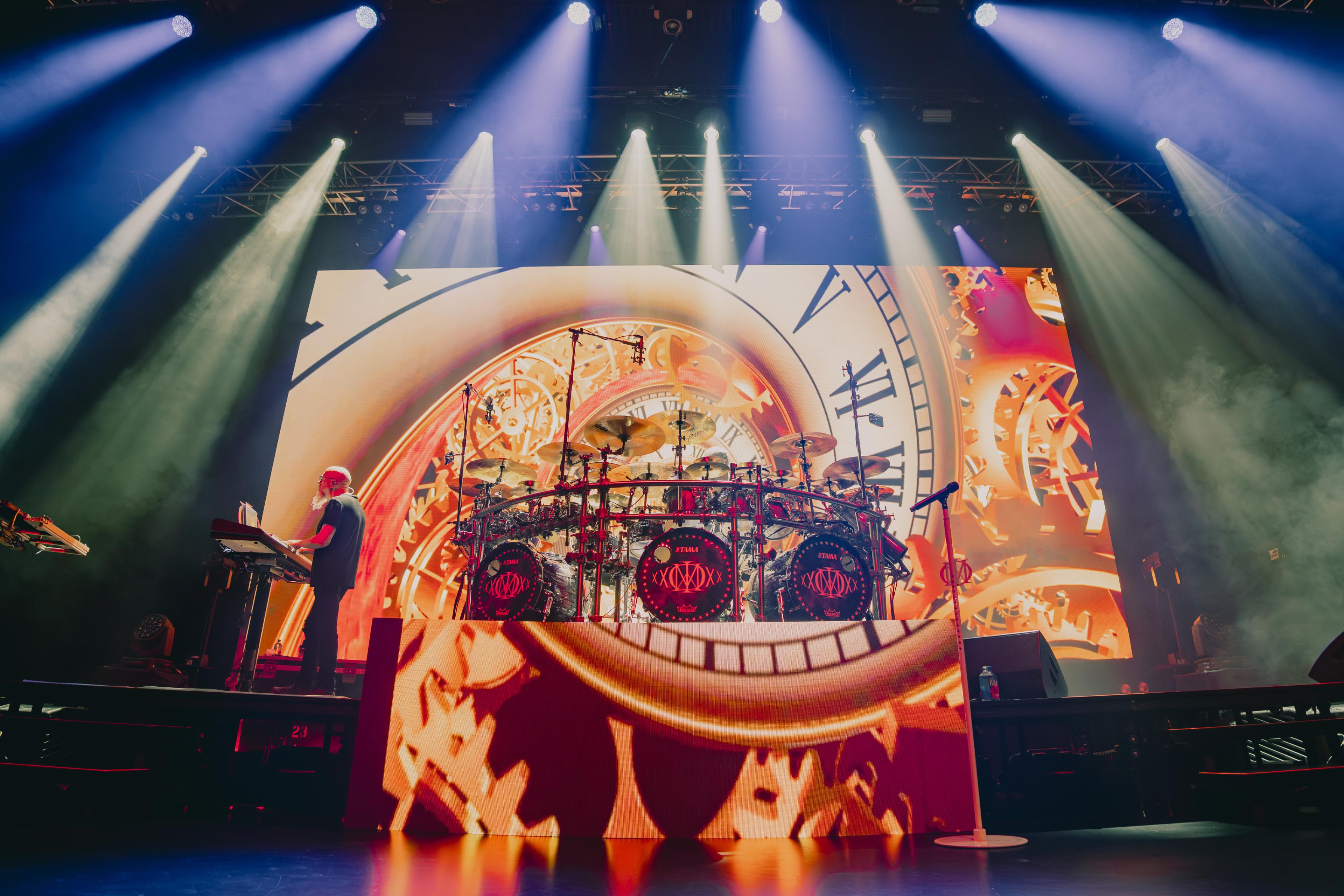 Concert stage with circular lighting